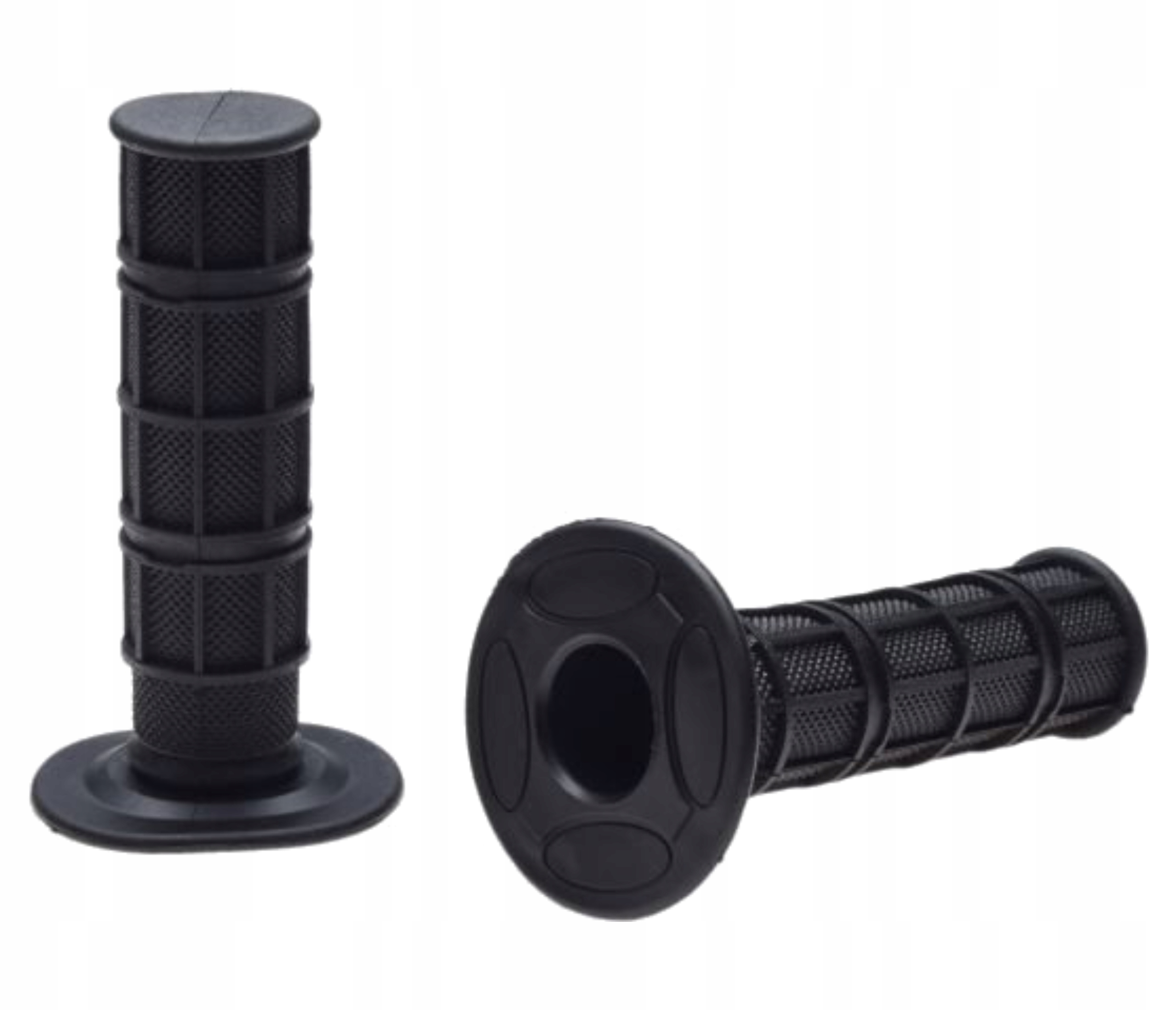 Klasyczne Manetki Kierownicy Gumy MX Cross Enduro Czarne 22 24,5 118 mm