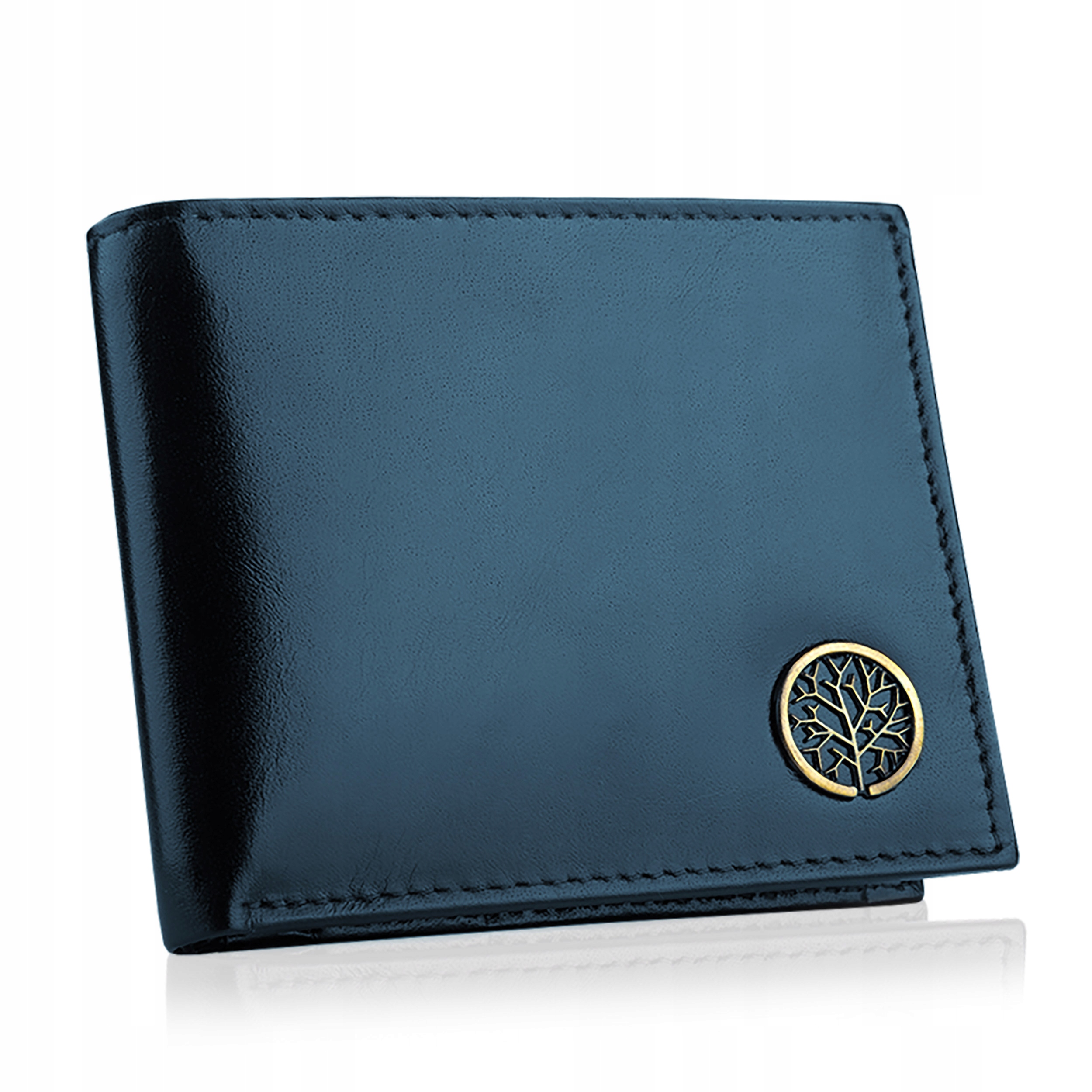 

Betlewski Mały skórzany portfel męski poziomy Rfid