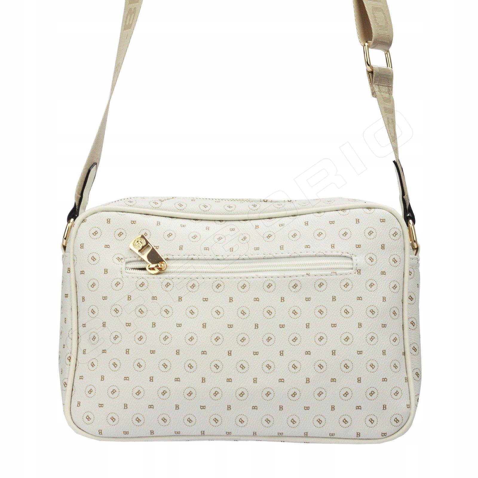 ORYGINALNA POJEMNA MIEJSKA TOREBKA VINTAGE PRZEWIESZKA NA RAMIĘ BRICIOLE Model 4o4-7# biały + beż