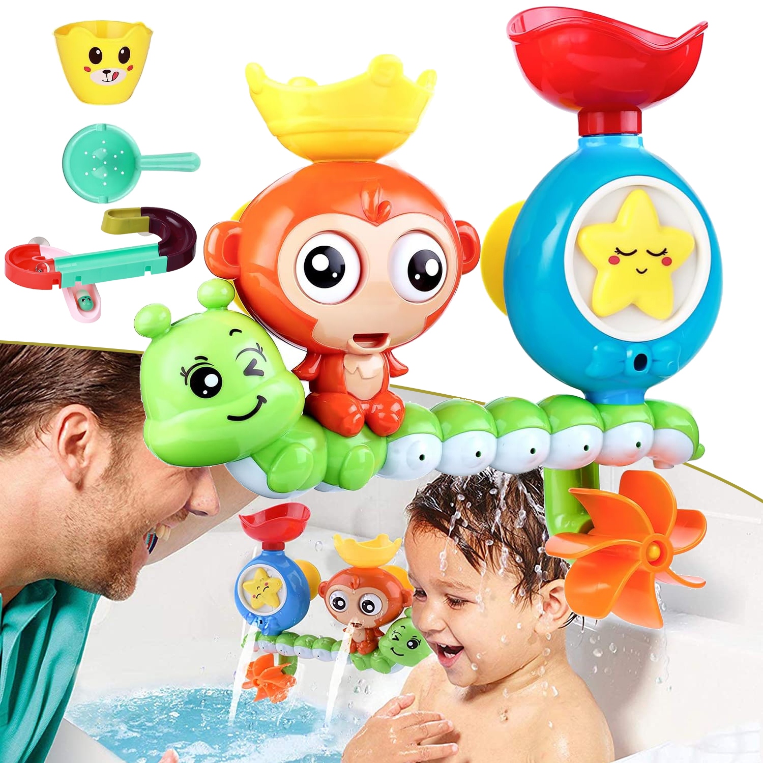 ZABAWKA DO KĄPIELI DLA DZIECI W WIEKU OD 1,2,3 LAT, ZABAWKA Z PRZYSSAWKAMI