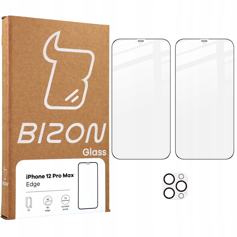 

Szkło hartowane do iPhone 12 Pro Max, Bizon Edge