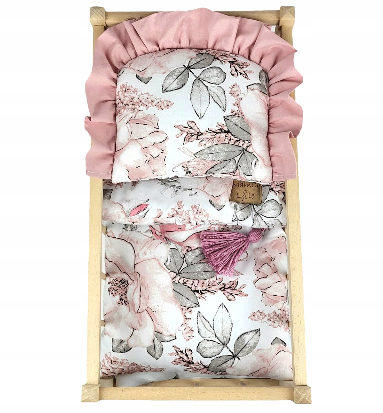 DUŻA KOŁYSKA ŁÓŻECZKO DLA LALEK Z PIĘKNĄ POŚCIELKĄ Marka inna