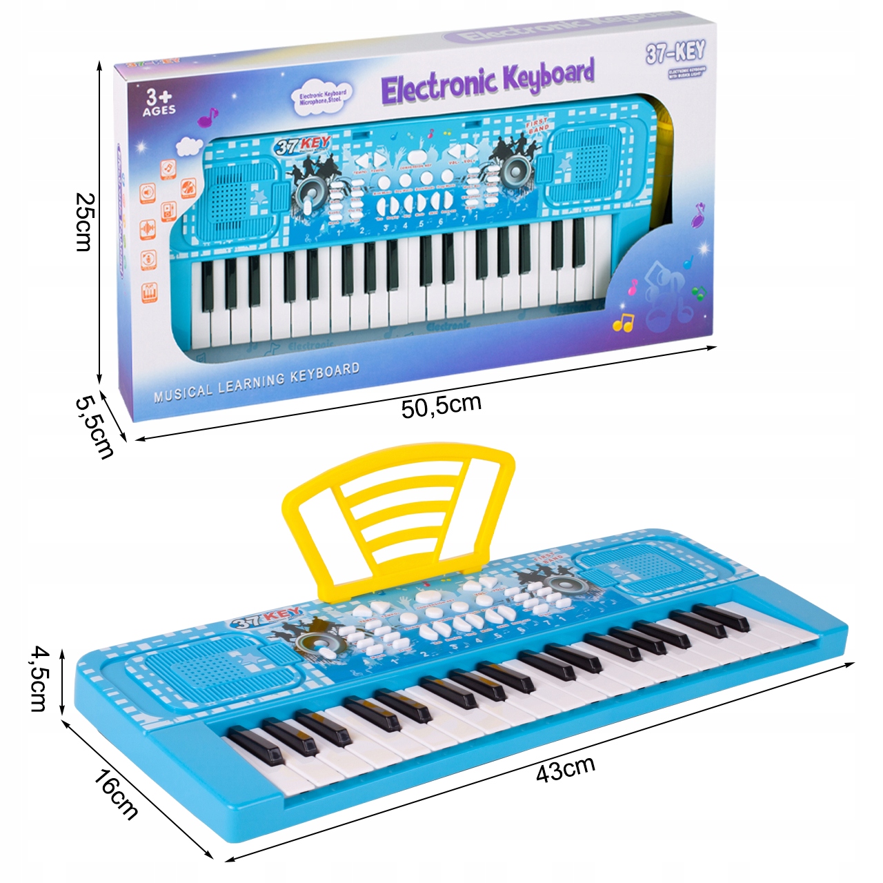 ORGANY ELEKTRONICZNE ORGANKI KEYBOARD Z NAGRYWANIEM DUŻY 37 KLAWISZY EAN (GTIN) 5901924225539