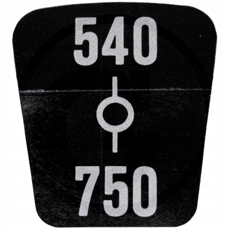 Schemat biegów, 540-750 obrotów/min.