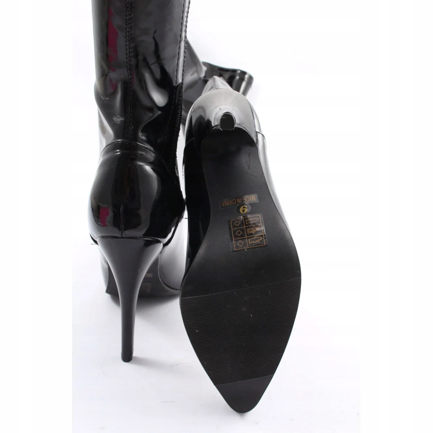 ELLIE Wysokie buty na obcasie Rozm. EU 39 czarny Fason inny