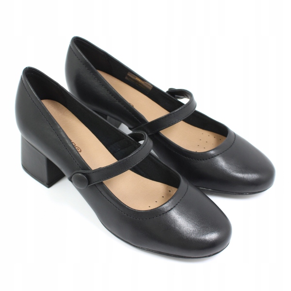 Kožené lodičky na podpatku Mary Jane Bottero černé 353801 vel 39