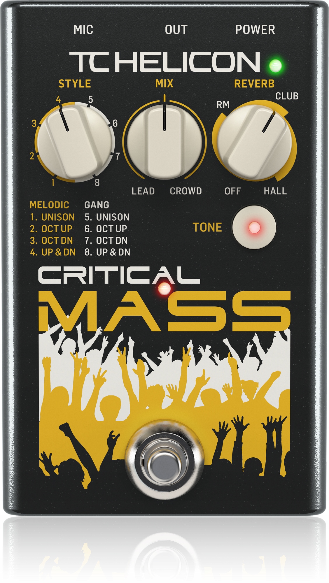 Tc Helicon Critical Mass – reverbový efekt, vokální efekt procesoru