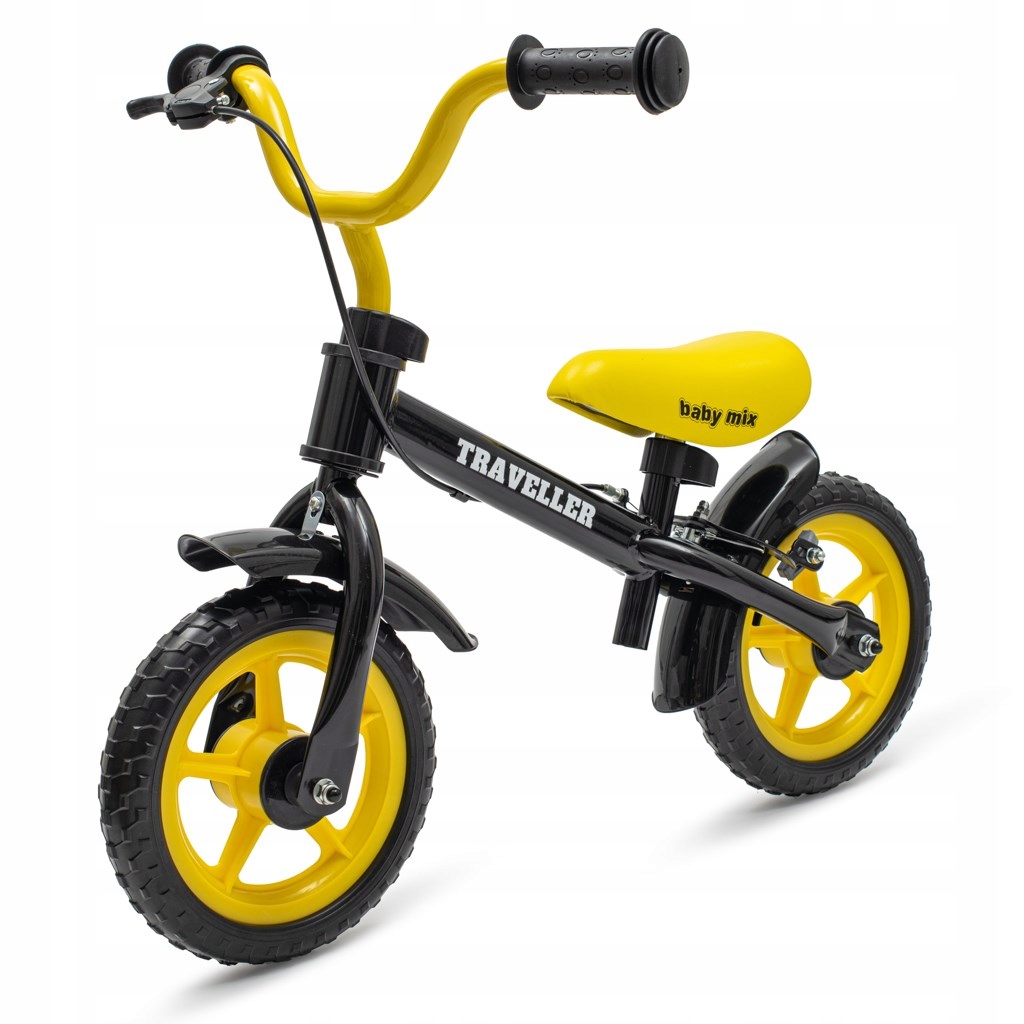 Rowerek biegowy z hamulcem Baby Mix Traveller czarny