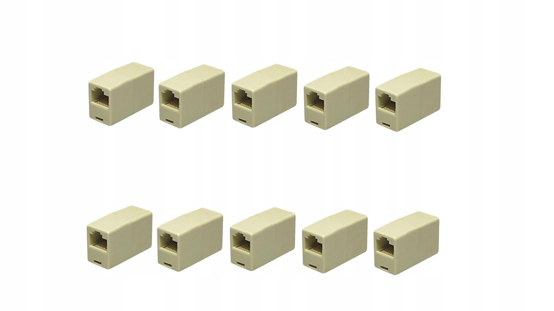 

10x Łącznik Kabli Sieciowych Adapter RJ-45 Złączka