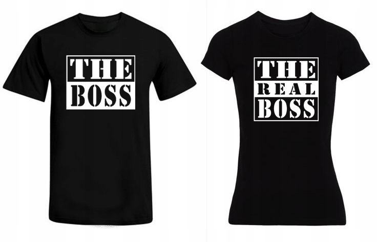 

Zestaw Koszulek Dla The Boss The Real Boss Prezent