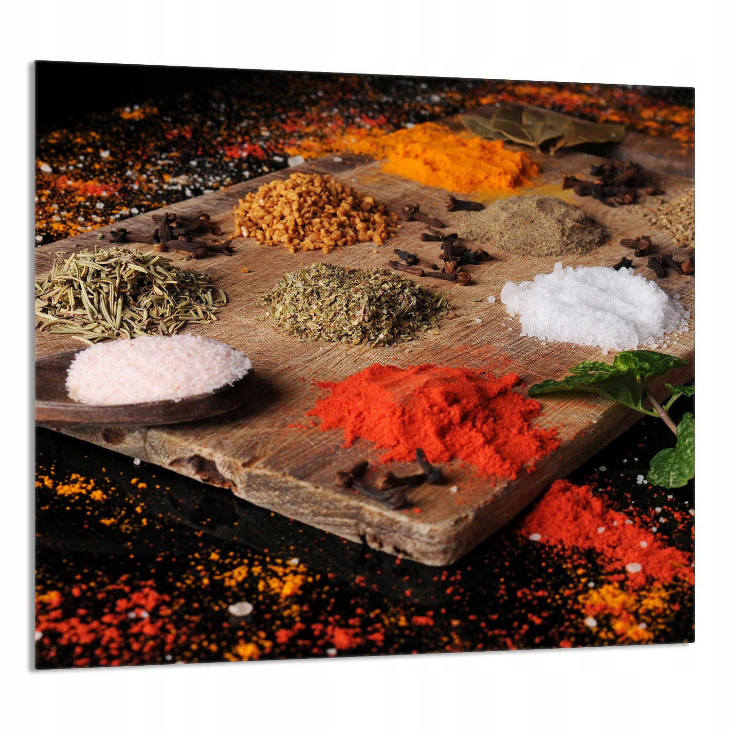 Skleněný Panel Do Kuchyně 65x60 Koření Tvrzené Sklo