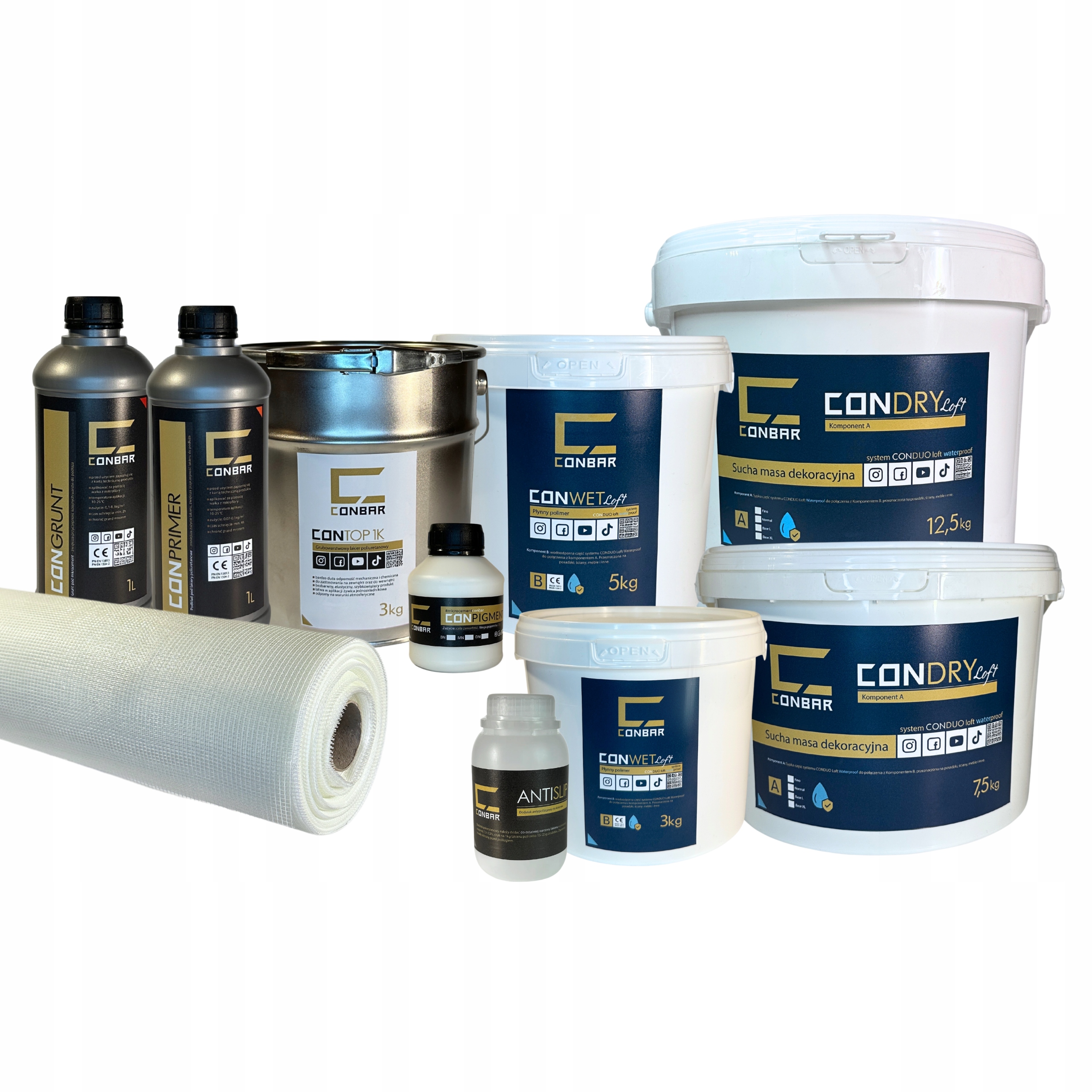 Vodotesný vonkajší mikrocement – sada 10 m² – balkónové terasy Conbar