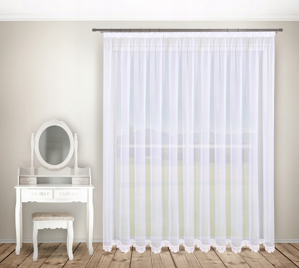 

Firana gotowa 600x245 balkon,gipiura 8 cm