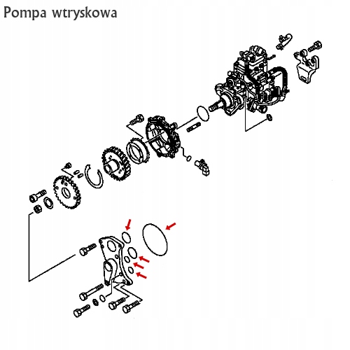Uszczelki oringi pompy pompa komp PAJERO III 3 2 Engine Type Diesel