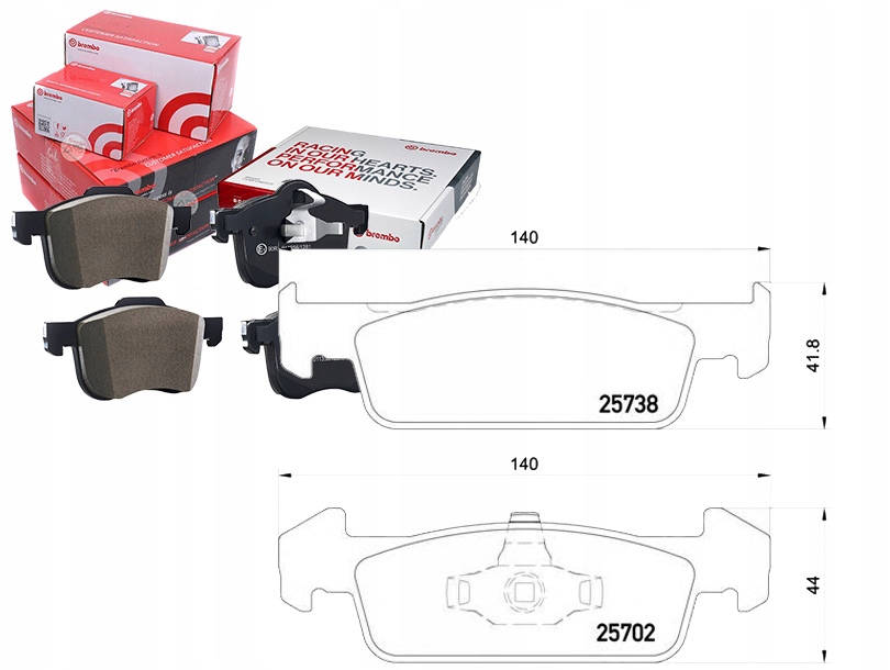 Brzdové Destičky Dacia Sandero 13- Přední Brembo