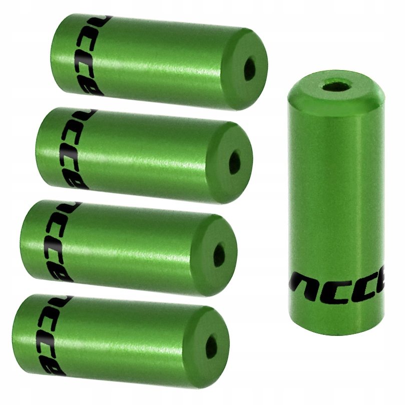 

Końcówki pancerza aluminiowe 5mm Zielone 5 szt.