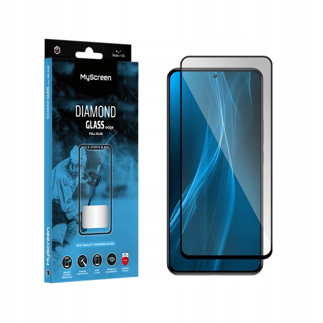 Szkło ochronne MyScreen Diamond Glass Lite edge Full Glue czarne Samsung Ga