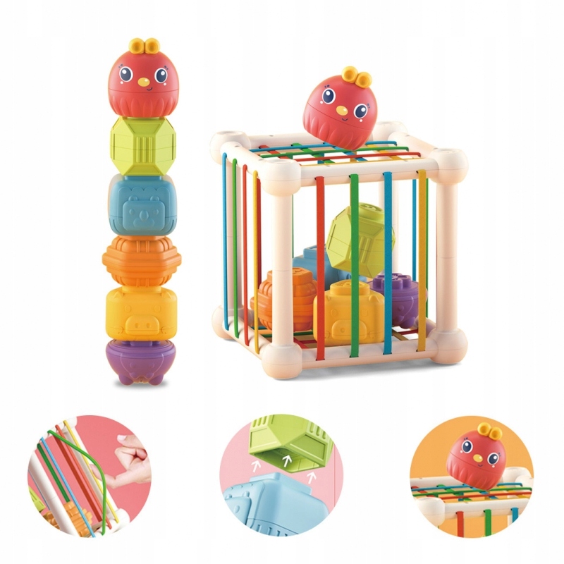 

Zabawka Sensoryczna Sorter Kostka Zwierzaki 7 ele.