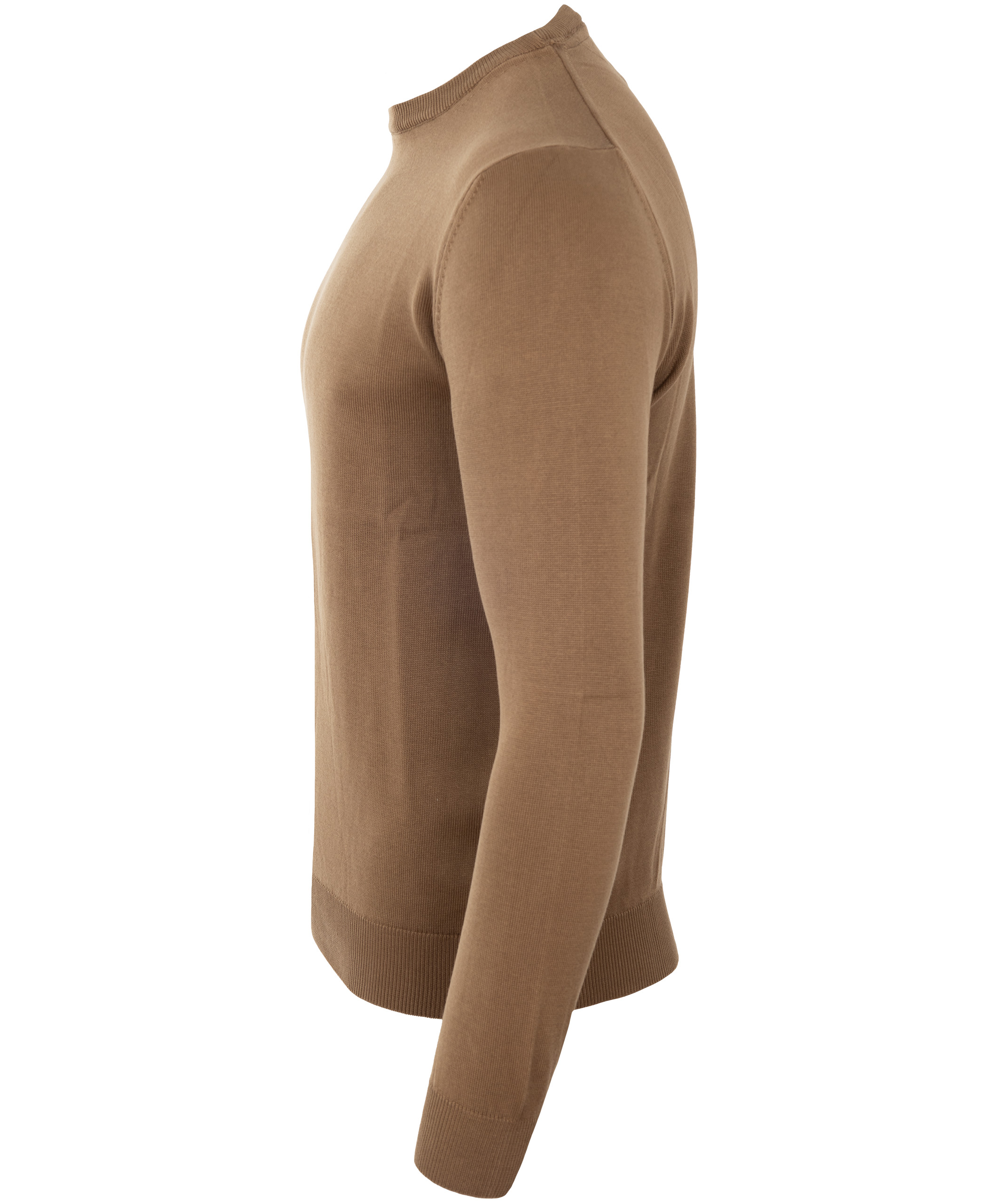 SWETER ELEGANCKI WYSOKA JAKOŚĆ 100%BAWEŁNA POD SZYJĘ BRĄZOWY XL Rozmiar XL