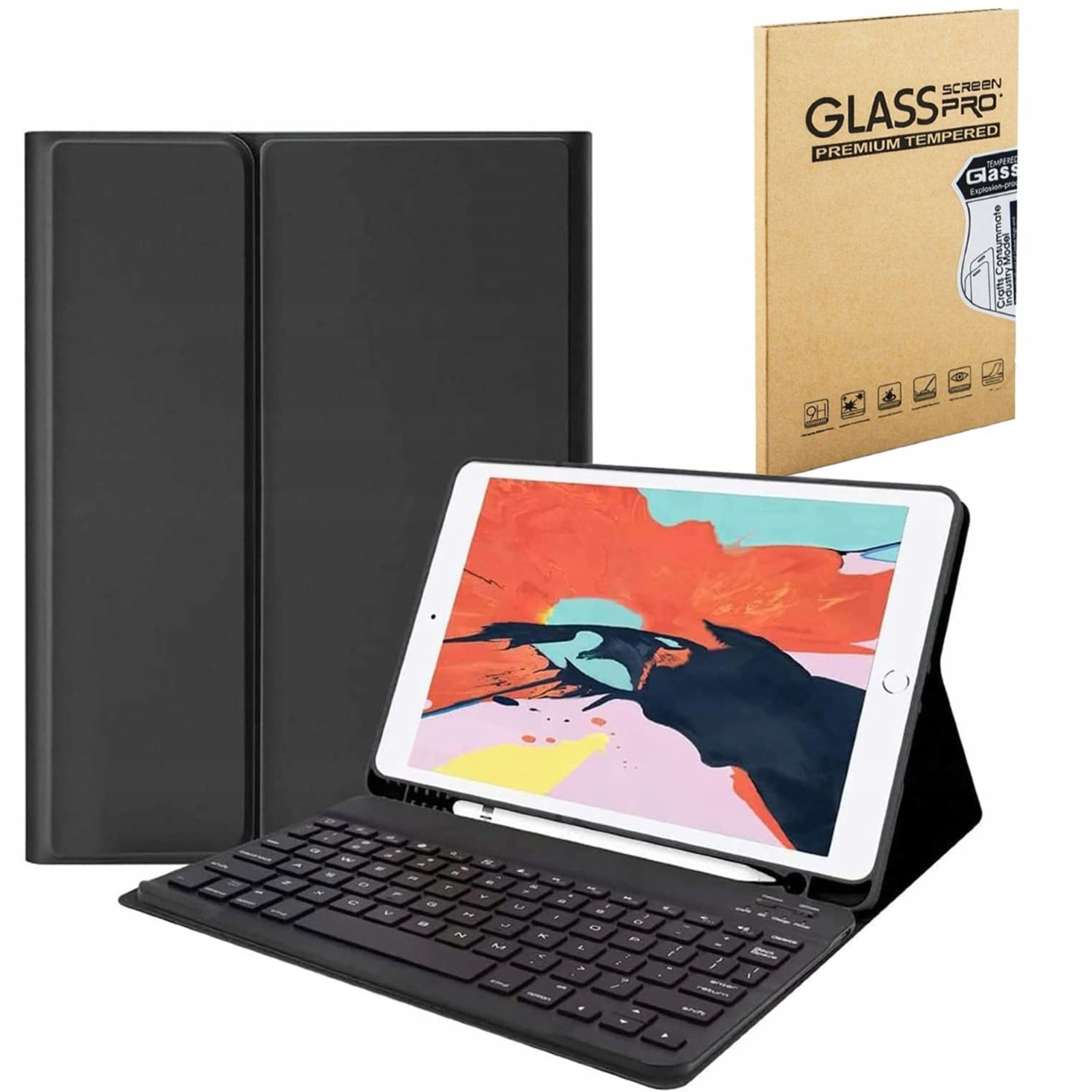 Pouzdro S Klávesnicí Na Magnet Pouzdro Pro Apple Ipad Air 4/ Air 5 10.9 Sklo 9H