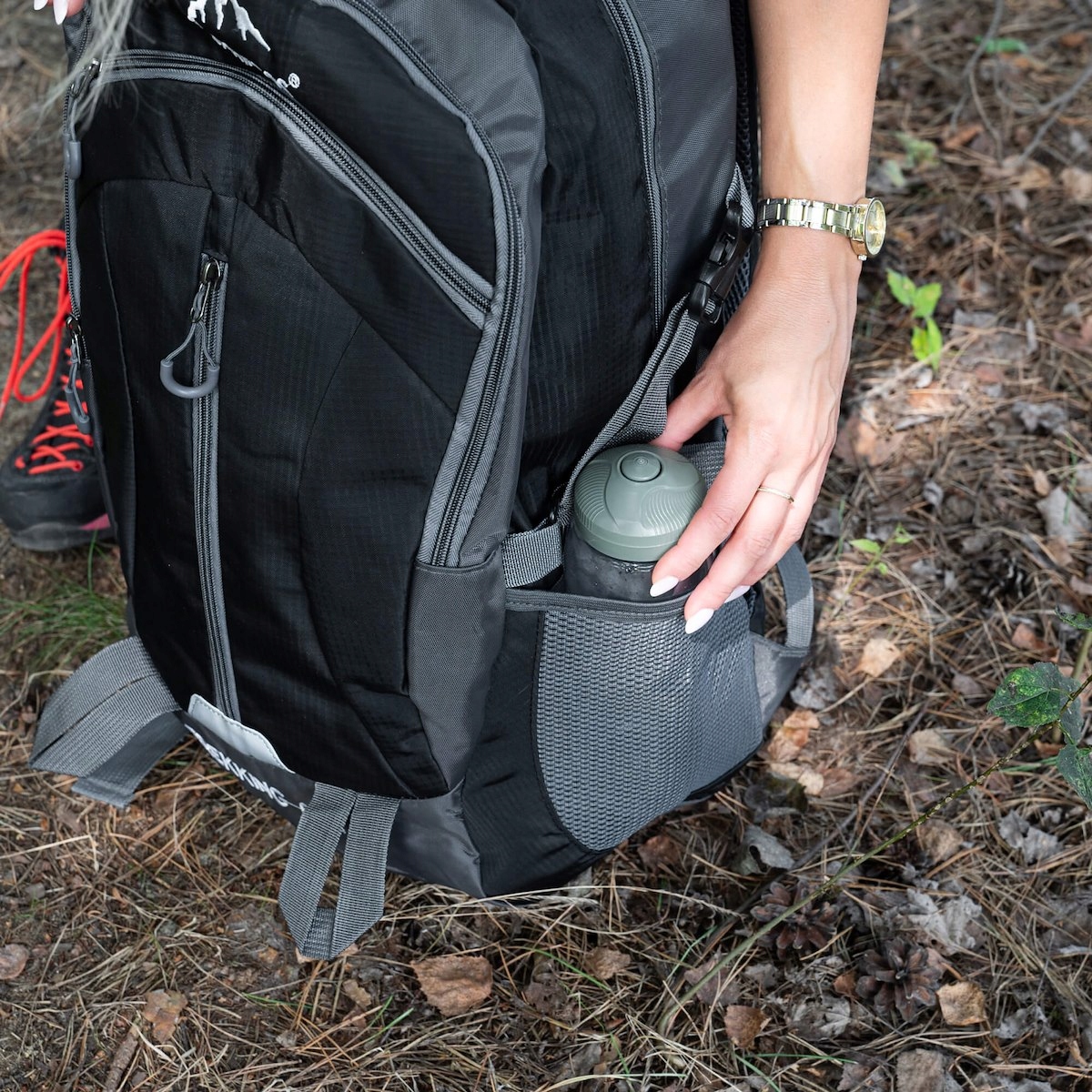 PLECAK TURYSTYCZNY BIWAKOWY NA WYCIECZKĘ W GÓRY WYGODNY 60L BIWAK SURVIVAL Materiał dominujący nylon