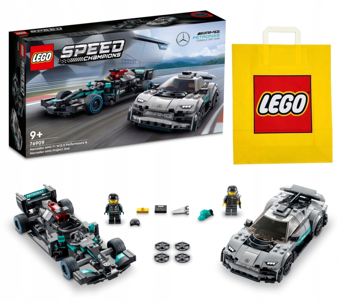 LEGO Speed 76909 Mercedes AMG F1 W12 E Performance + AMG ONE 9+ Torba
