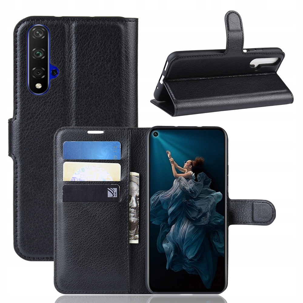 

Etui Portfel Litchi, Case Do Huawei Honor 20