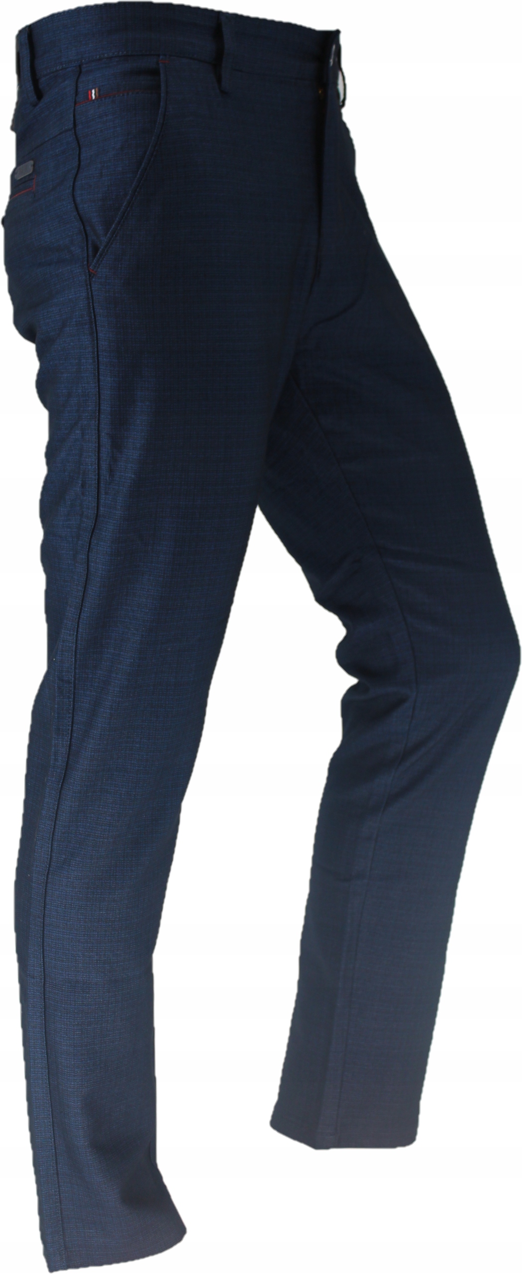 SPODNIE WIZYTOWE GRANATOWE KRÓTKA NOGAWKA L30 W39 Rozmiar 39/30