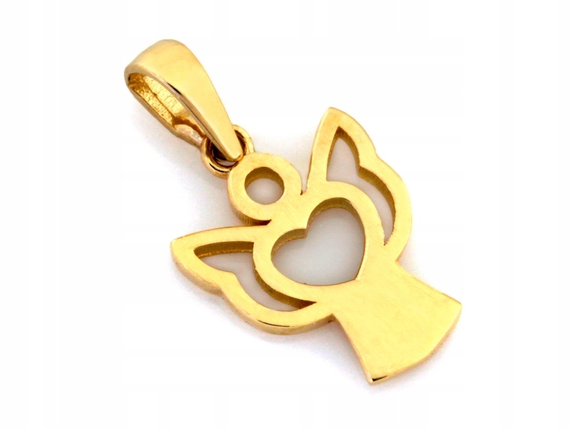 Přívěsek zlatý 585 anděl na řetízek jako dárek 14k elegantní