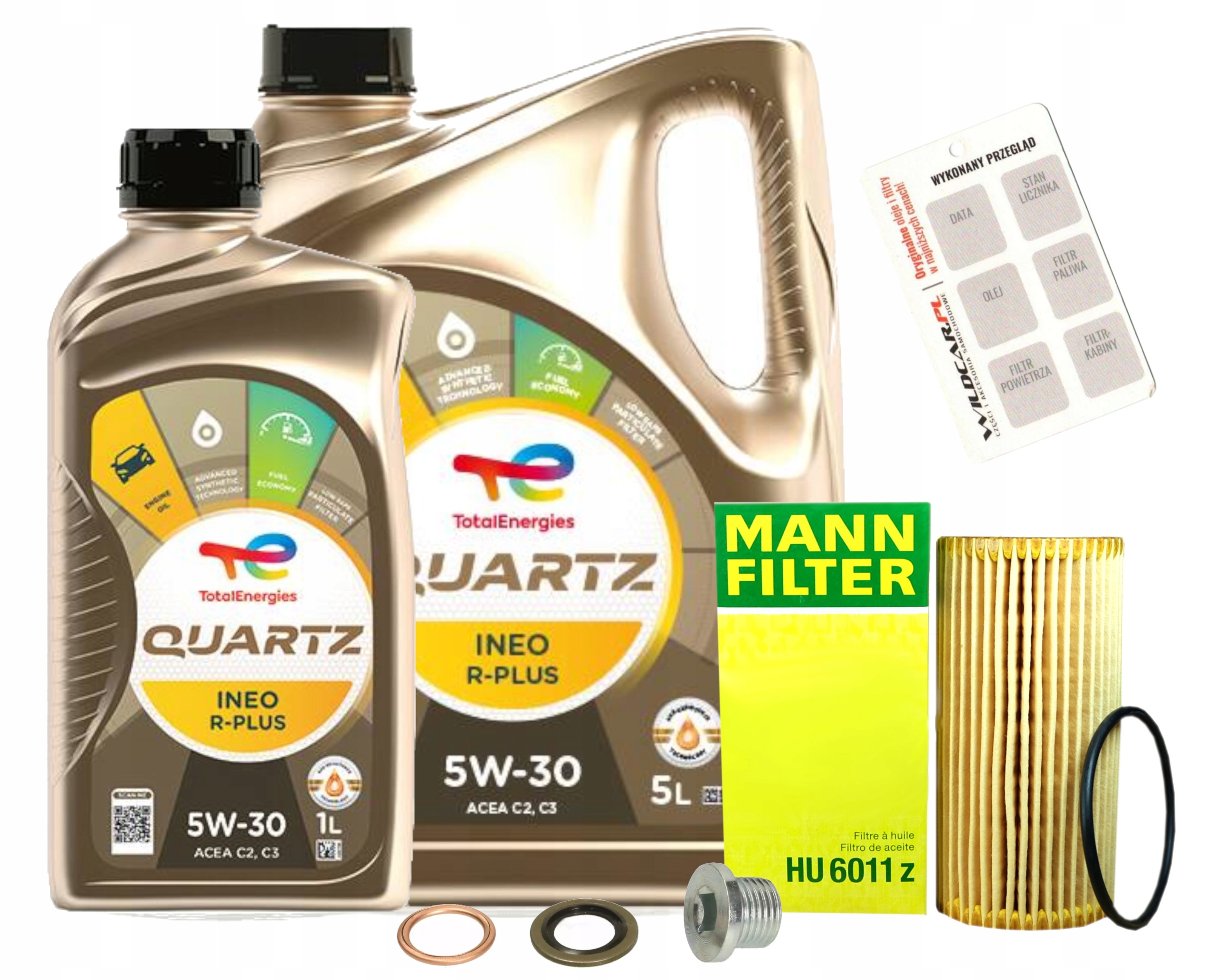 Filter olej 5W30 Total R-plus Nissan Qashqai II X-Trail III 1.7 dCi