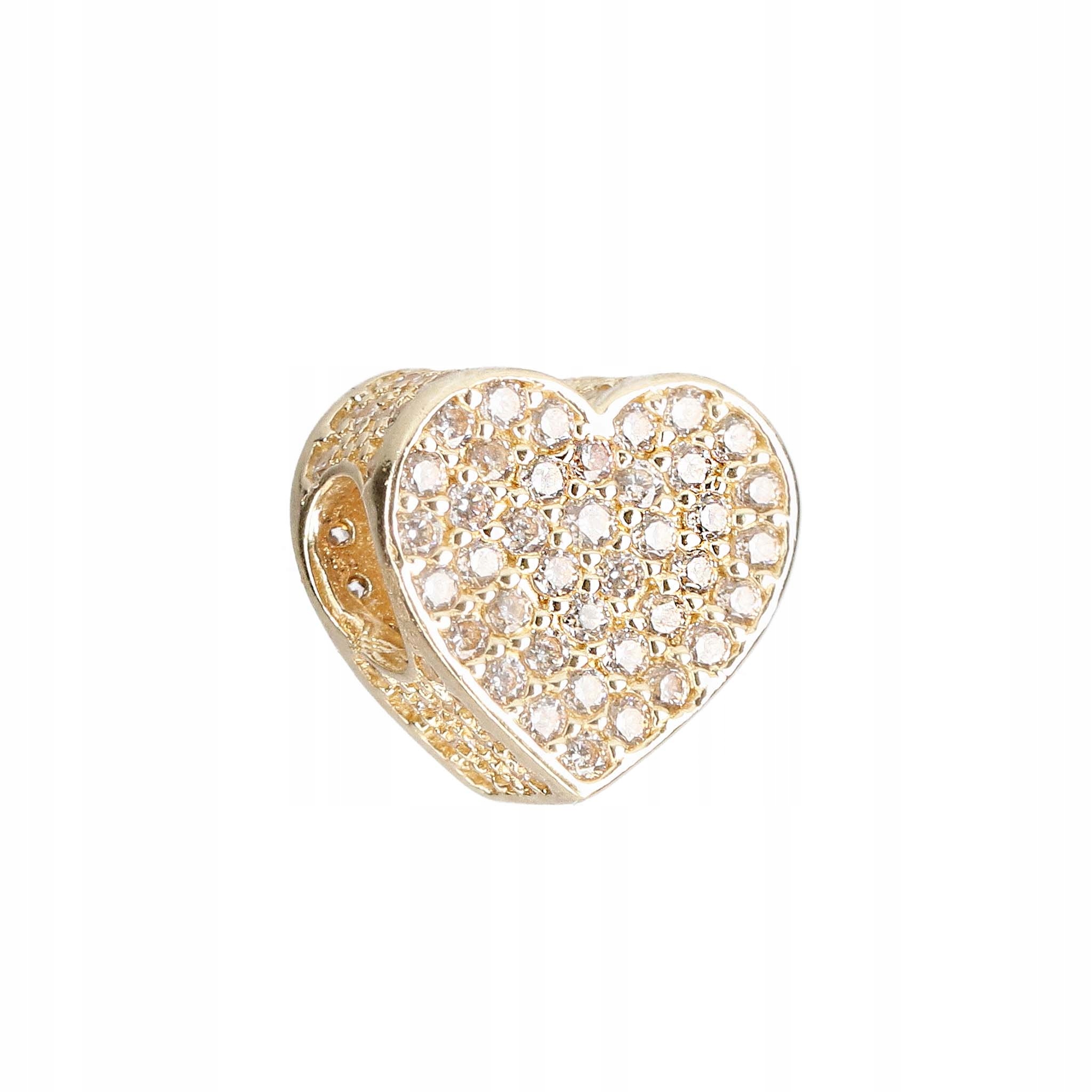 Zlatý přívěsek Ornamo Srdce ze světlých zirkonů zlato ryzost 585
