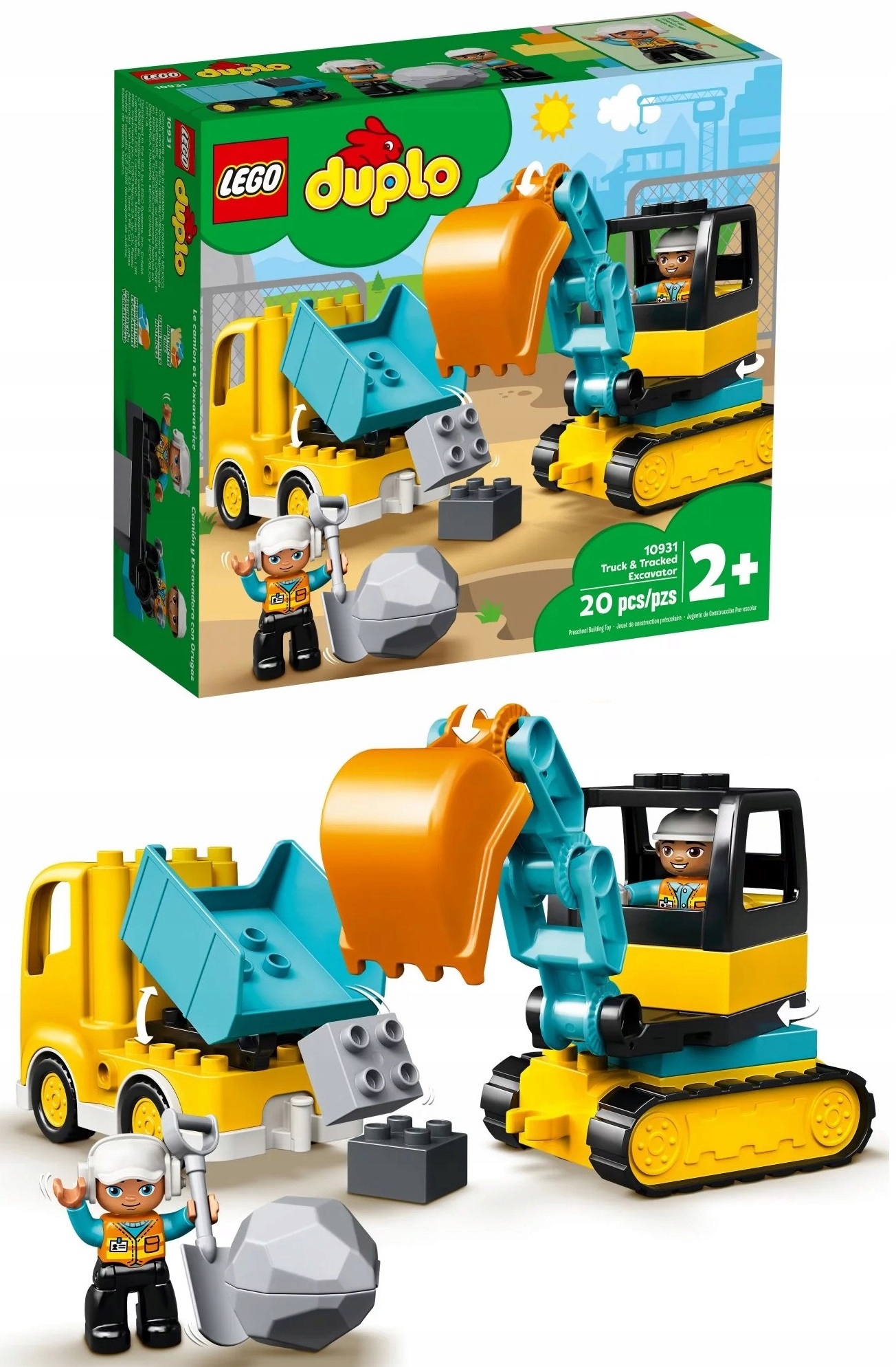 

Lego Duplo 10931 Ciężarówka i koparka gąsienicowa