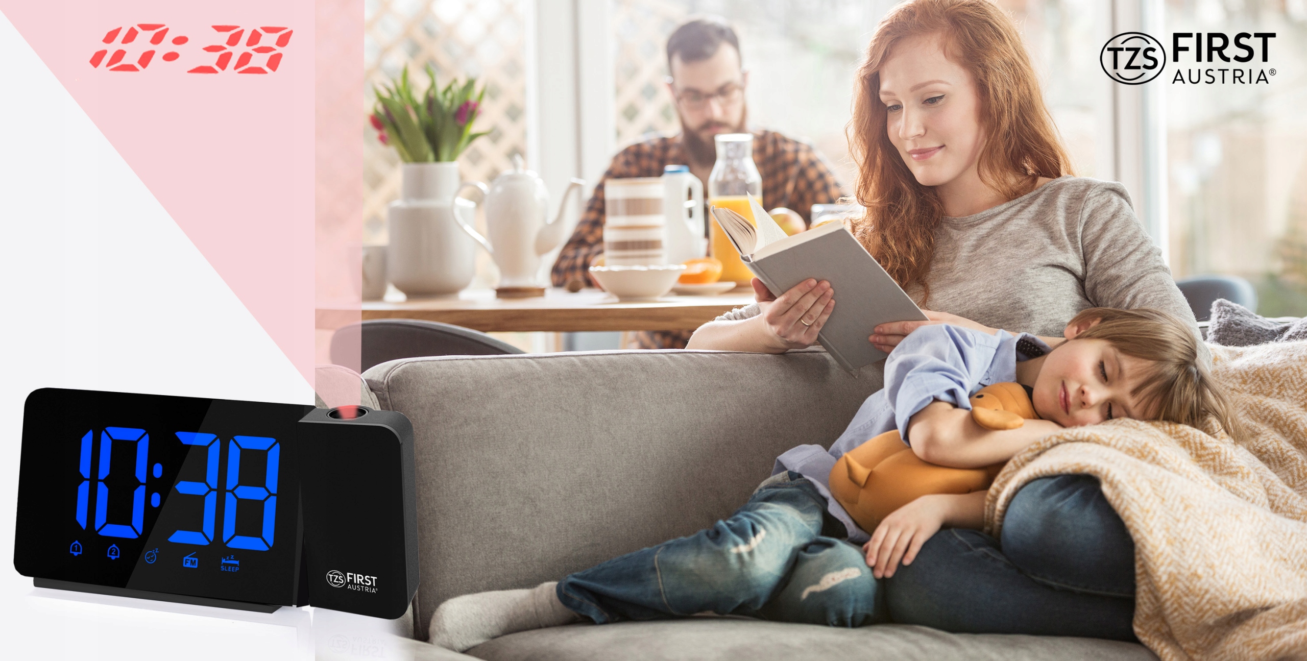 RADIOBUDZIK OGROMNE CYFRY 4,4 CM LCD Z PROJEKTOREM Kod producenta 2419-BU