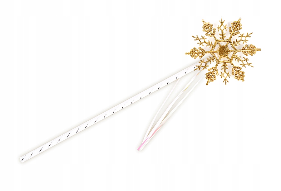 

Różdżka Śnieżynka Błyszcząca Z Brokatem Złota