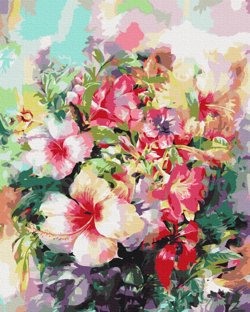 Malování podle čísel Paint it! kytice 40x50 cm
