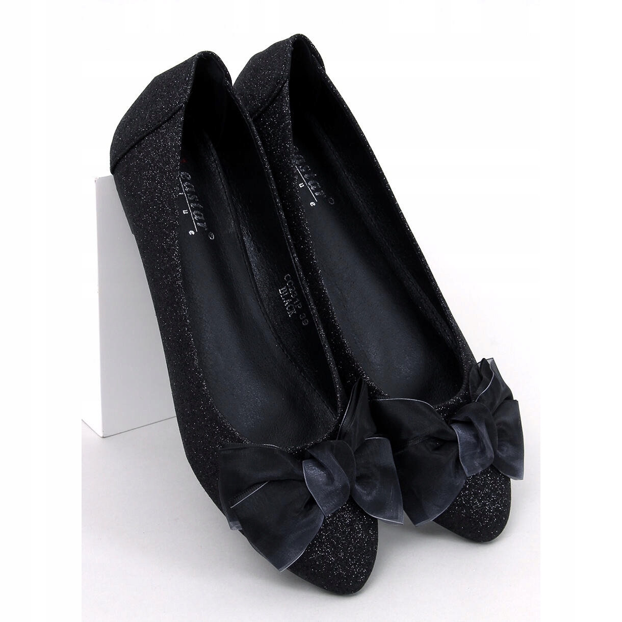 Czarne Skóra ekologiczna Buty Baleriny r.39 Kod producenta BM188065