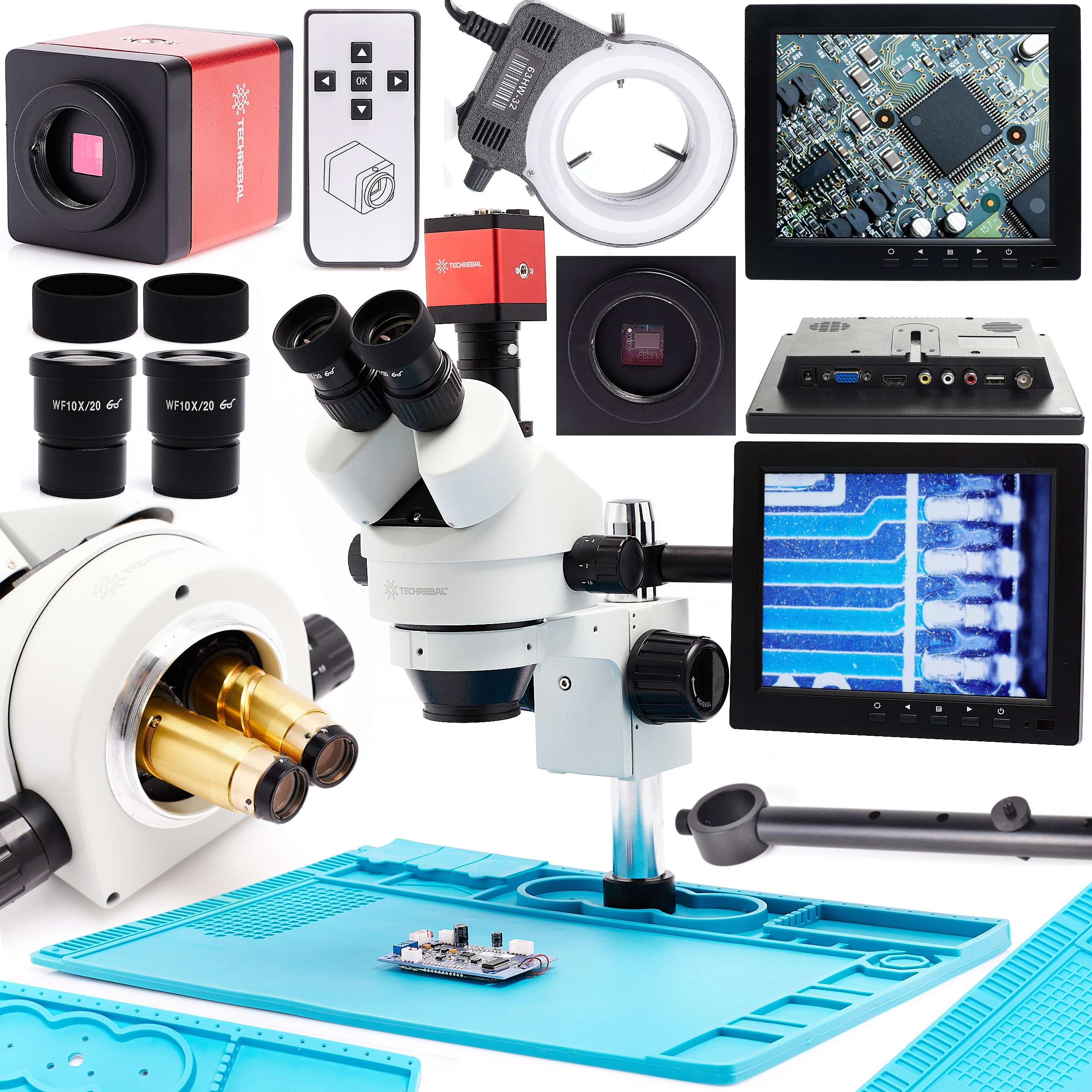 Digitální Mikroskop Pro Elektroniku Klenotníka 10HT Techrebal LCD Kamera