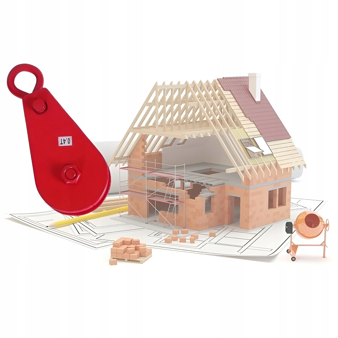 WIELOKRĄŻEK ROLKA BLOCZEK ZBLOCZE LINOWE LINOWA WCIĄGARKA WYCIĄGARKA 400KG Marka Falon-Tech