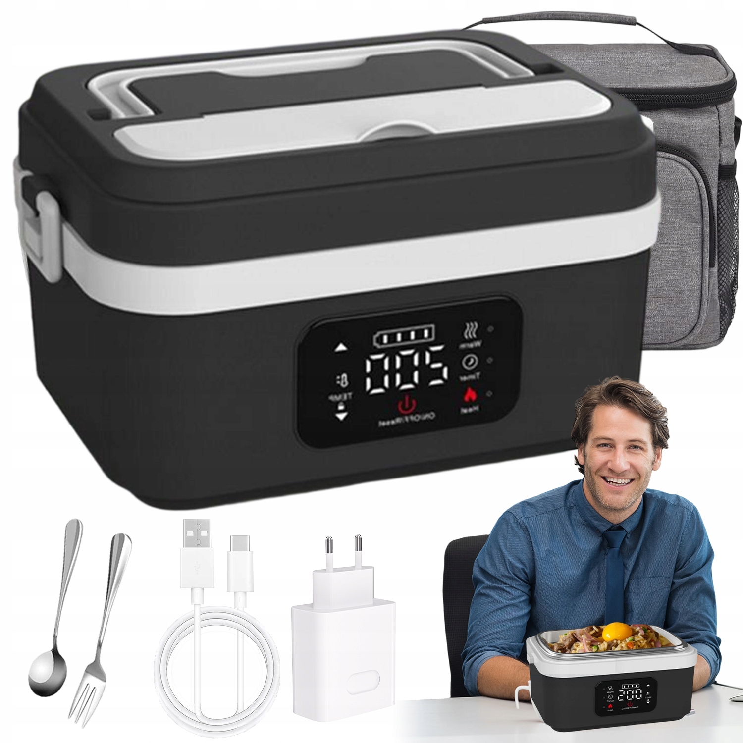 Elektrický Obědový Box 1000 ML S Inteligentním Obložením Pro Stavbu