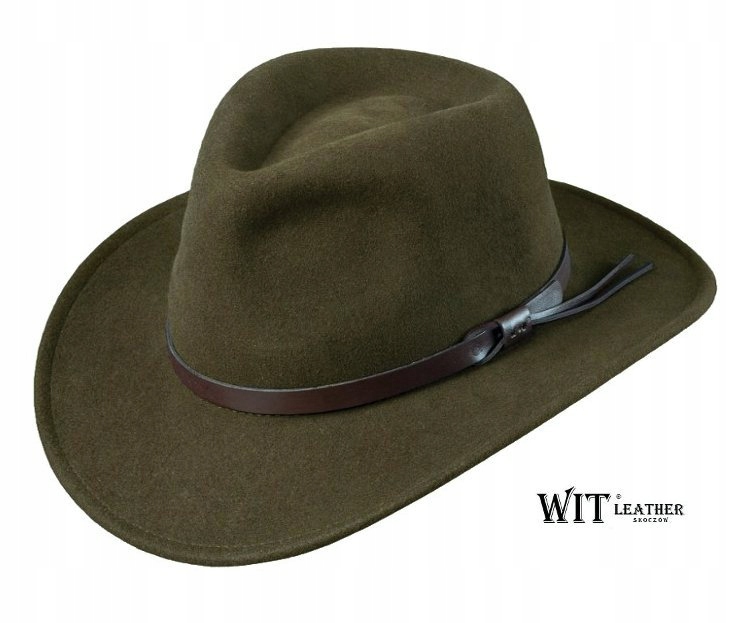 Lovecký klobouk Zhnilá Zeleň Khaki L 019/2012 Witleather Skoczów