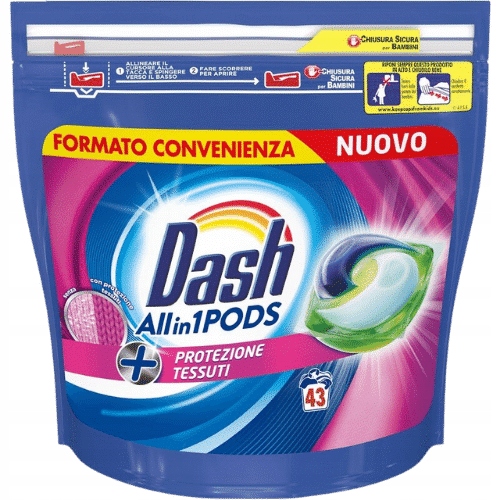 Levně Dash Kapsle Na Praní Barevných Tkanin 43 Kusů