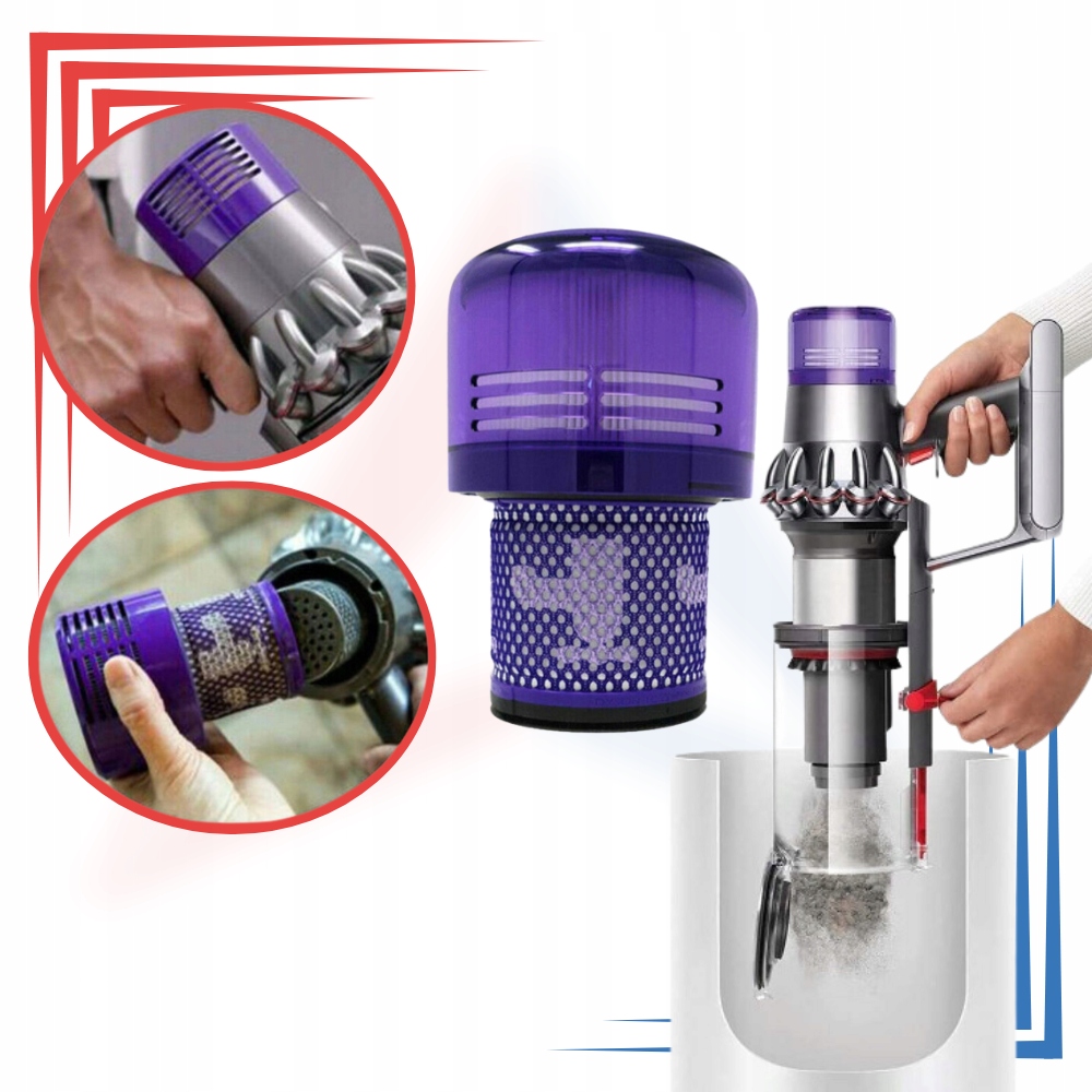 Zmywalny filtr Hepa do Dyson V11 SV14 SV17 akcesoria do odkurzacza x 2 Rodzaj filtr