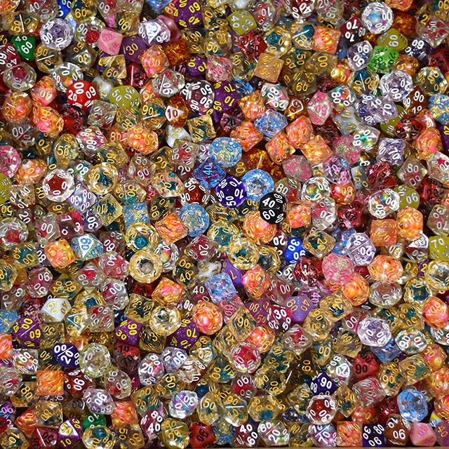 10X TAJEMNICZA KOSTKA KOŚĆ DZIESIĘCIOŚCIENNA K10 00-90 RPG