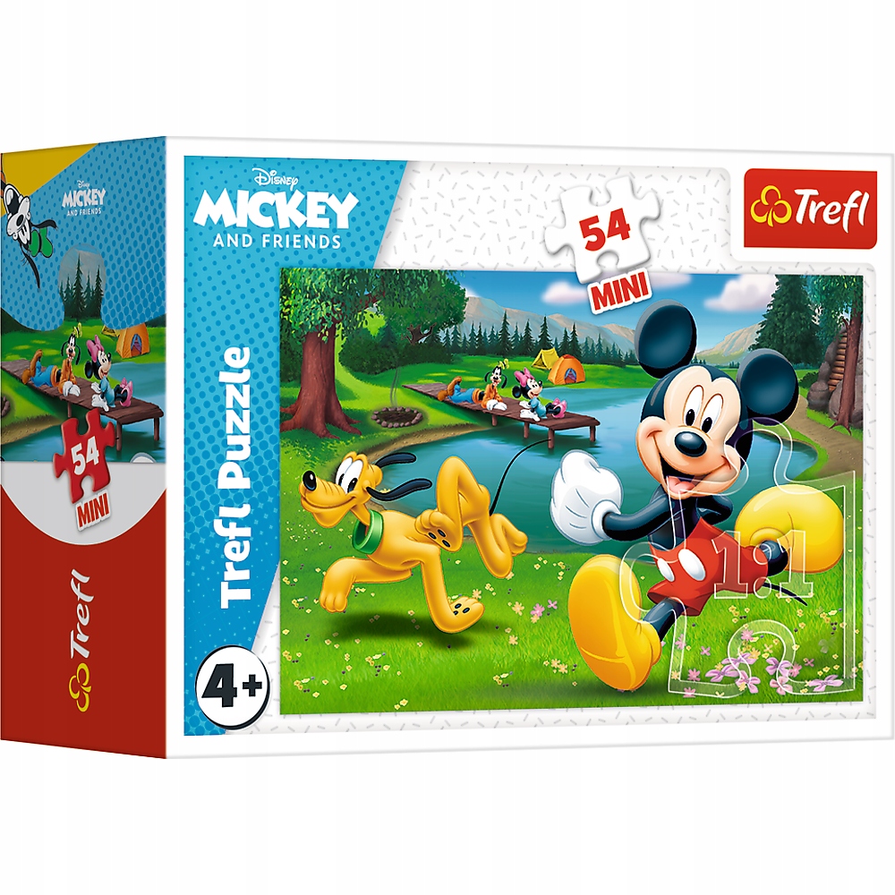 Puzzle Myszka Miki Mini 54 elementy Trefl 4w1 Rodzaj 2D