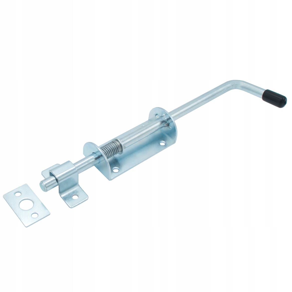 RYGIEL ZE SPRĘŻYNĄ 400 MM 40 CM ZASUWA ZASUWKA SKOBEL ZAMKNIĘCIE DO BRAMY