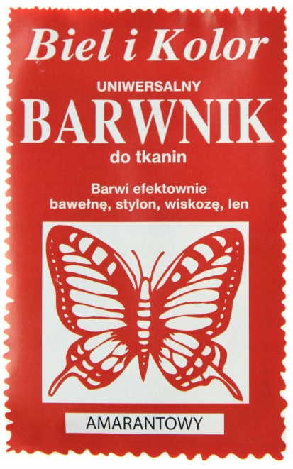 

Barwnik do tkanin ubrań amarant 10g 31kol.