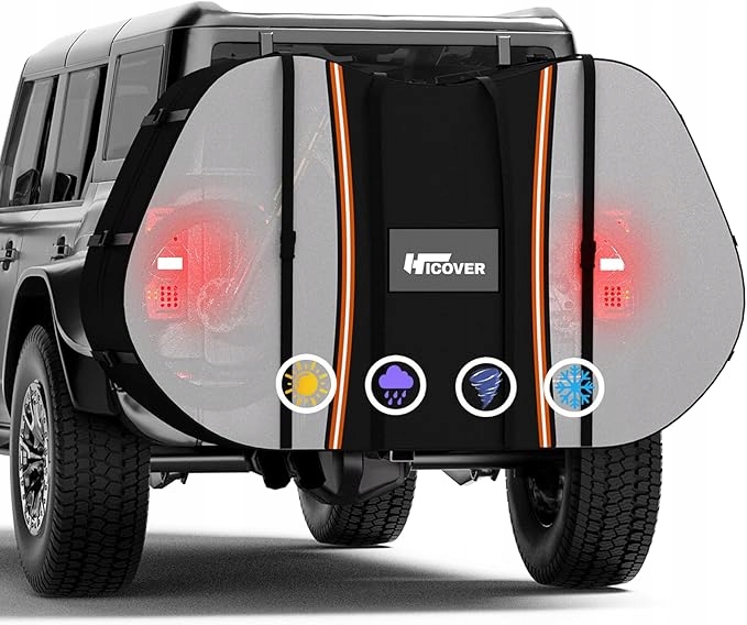 Hicover 600D Pokrowiec na 2 Rowery na Tylny Bagażnik Wodoodporny