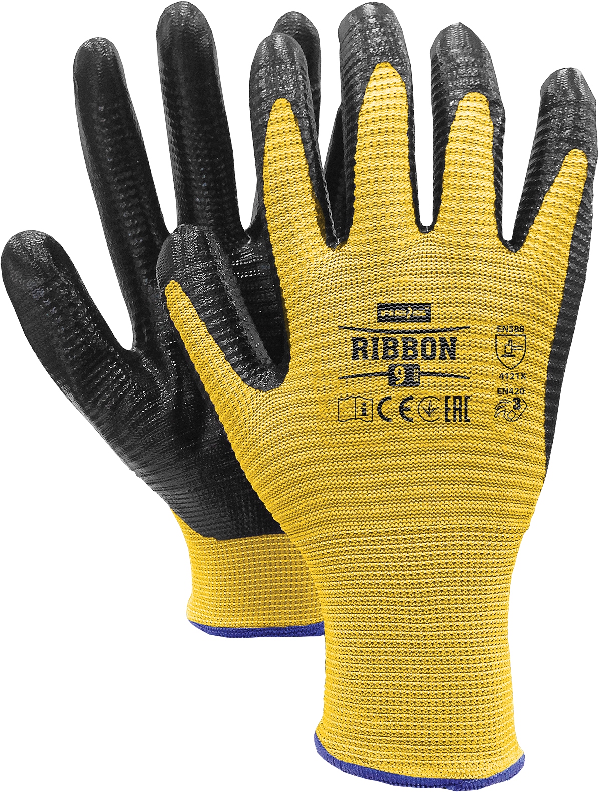 

Reis Rękawice robocze Ribbon żólte nitryl roz. 7