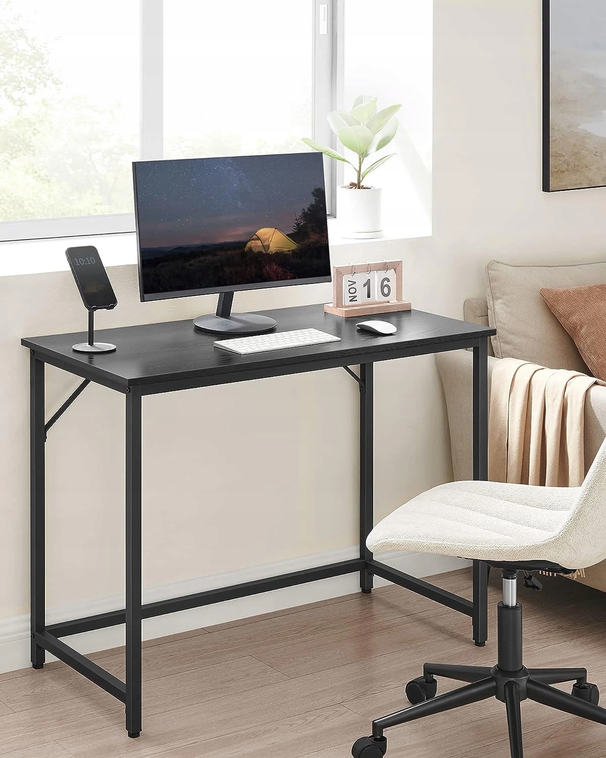 Písací stôl čierny 100 x 50 x 76 cm