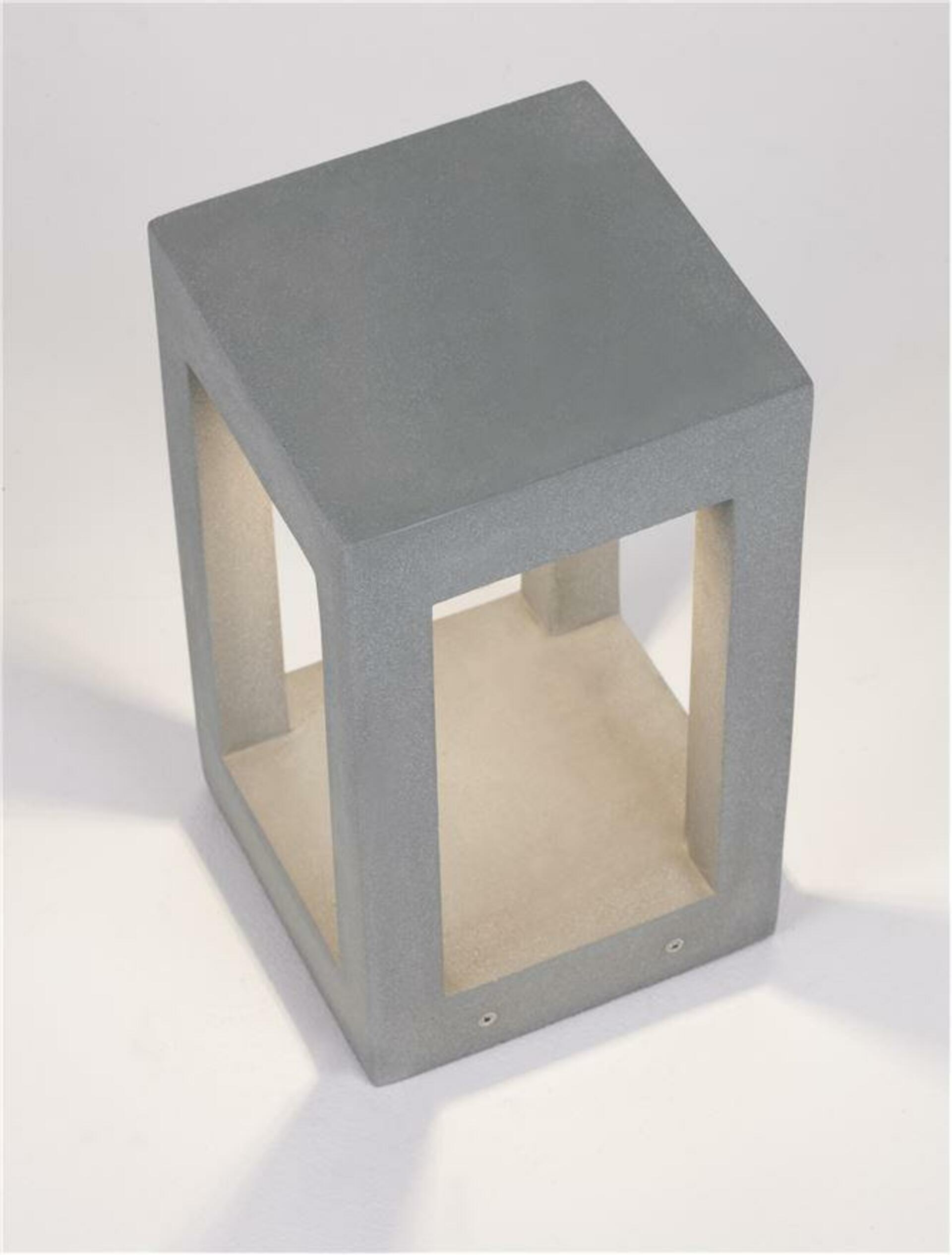 Nova Luce vonkajšie stĺpové svietidlo Bev sivý betón sklenený difúzor Led 5